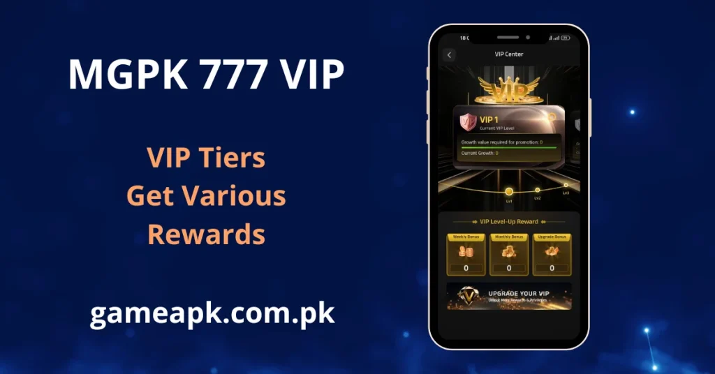 MGPK777 mobile screen shot showing vip tier system rewards - VIP1