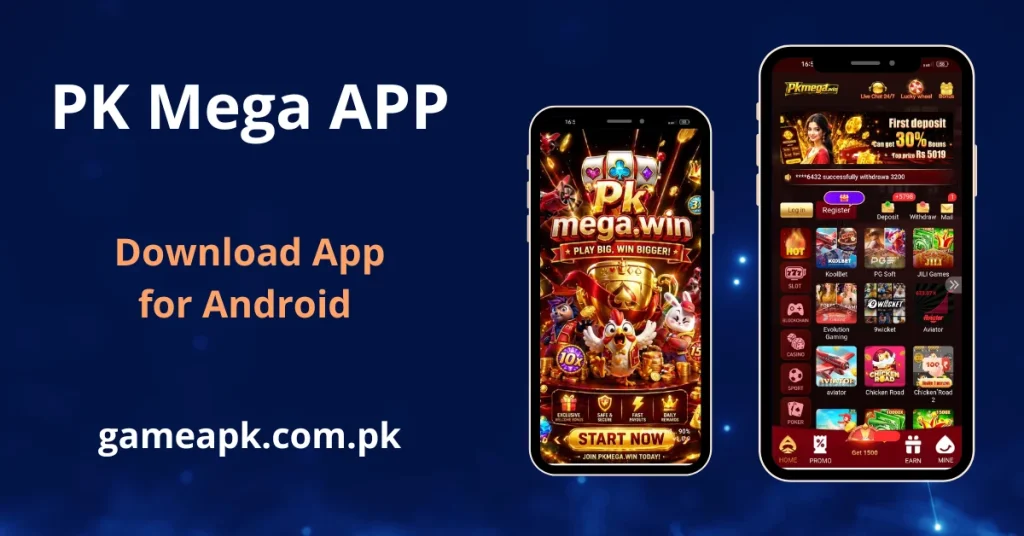 PKMega Apk download for Android – Play big and win bigger on pkmega.win. Best online casino gaming app available at gameapk.com.pk.
