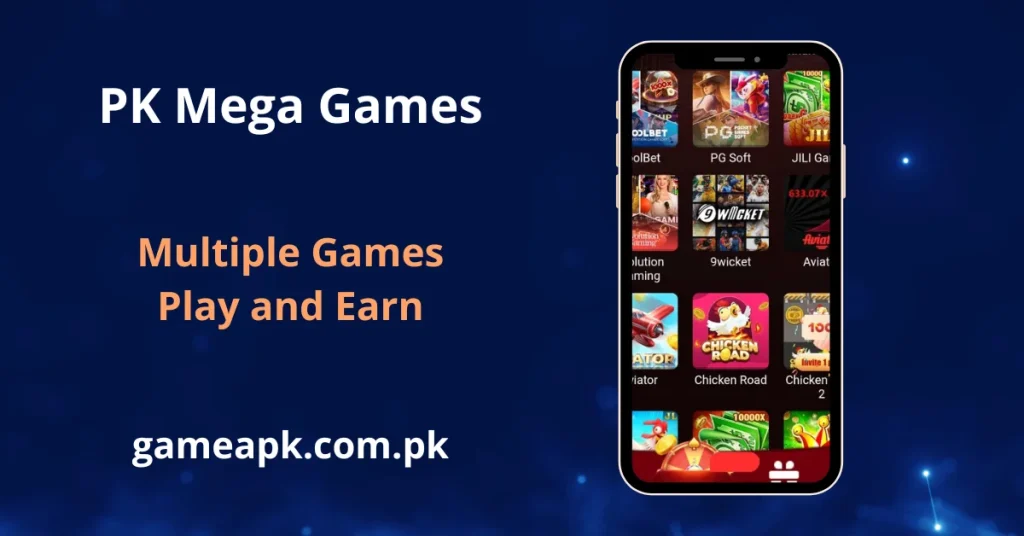 Play multiple online games like Aviator, Chicken Road, JILI, and PG Soft to earn real money. Download now at gameapk.com.pk.