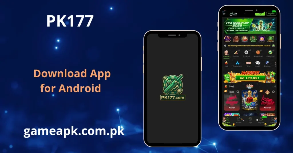 PK177 app screen showing hot games including Aviator and WG Sports FIFA World Cup 2026 game.
Play and earn through multiple sports and slot games in the PK177 app.